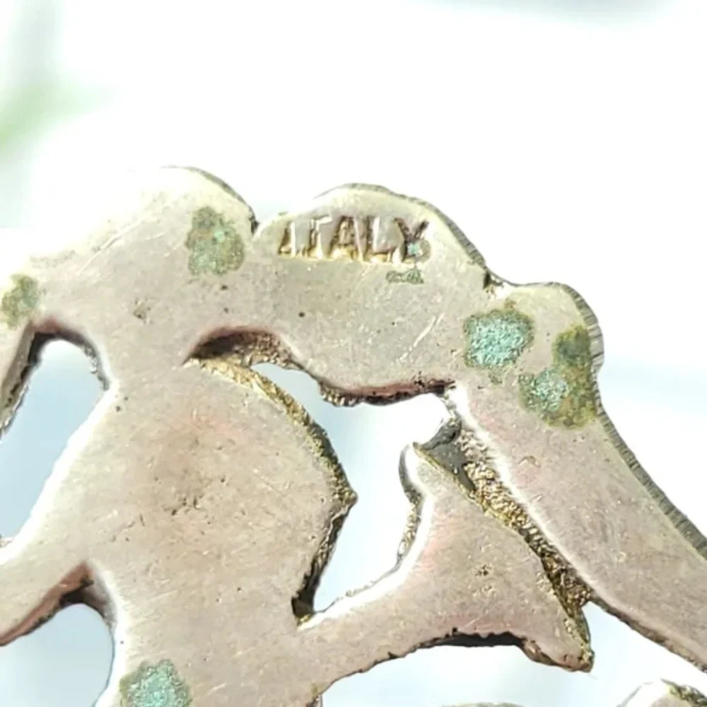 Vintage Italian Fleur de Lis Biscuit or Sugar Tongs